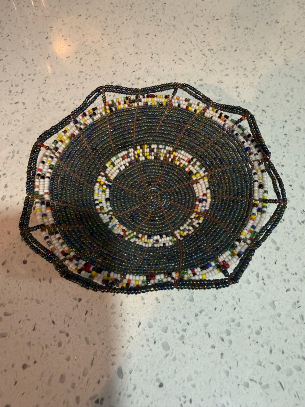 Handmade Beaded Decorative Bowl/Trinket - Multicolor